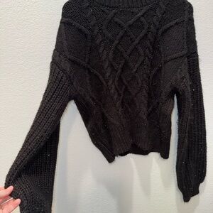 Forever 21 Black Cable Knit Sweater